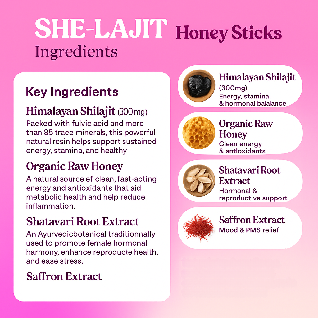 SHE-Lajit Honey Sticks (Pack of 30)
